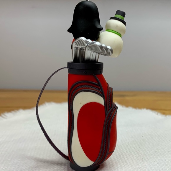 Hallmark Golf Bag Christmas Ornament Dated 2010 Snowman, Penguin, Santa Covers - Picture 3 of 7